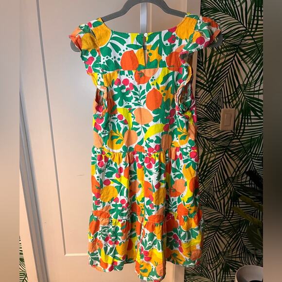 J. Crew Floral Ruffle Sleeve Tiered Mini Dress Size 4 - Picture 2 of 10